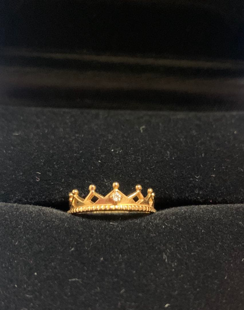 NOJESS ノジェス　K10 リング　クラウンピンキー　ダイヤモンド　4号