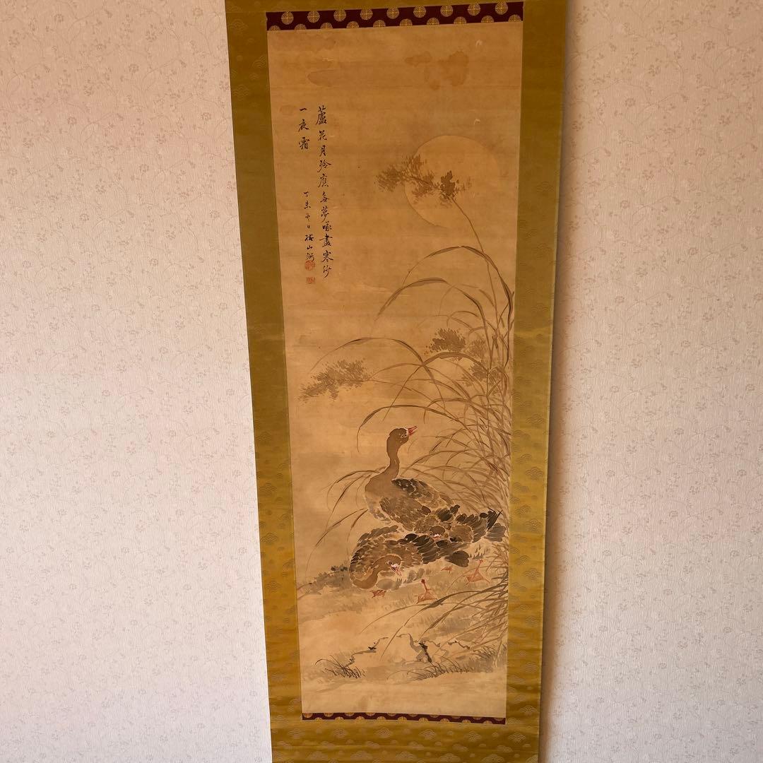日本画掛軸　椿椿山