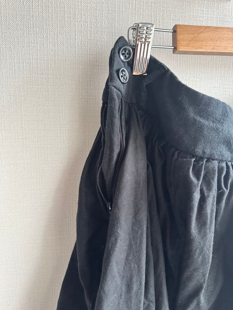 KAPITAL 【キャピタル】スカート風パンツ　ブラック【1】