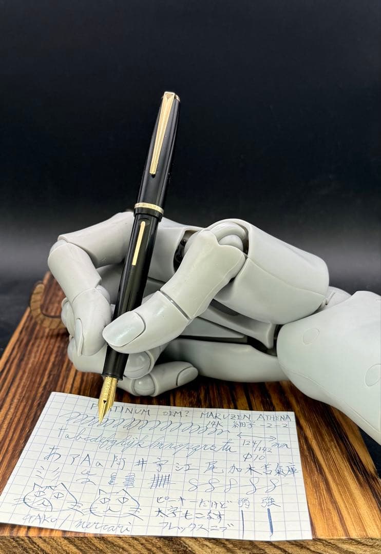 激レア 丸善 ビンテージ 万年筆 アテナ 14k 2号 ボディPLATINUM