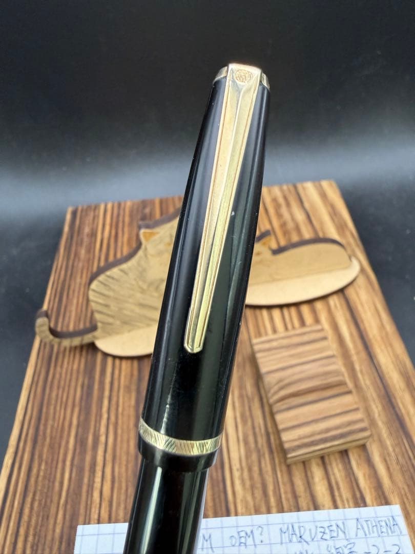 激レア 丸善 ビンテージ 万年筆 アテナ 14k 2号 ボディPLATINUM