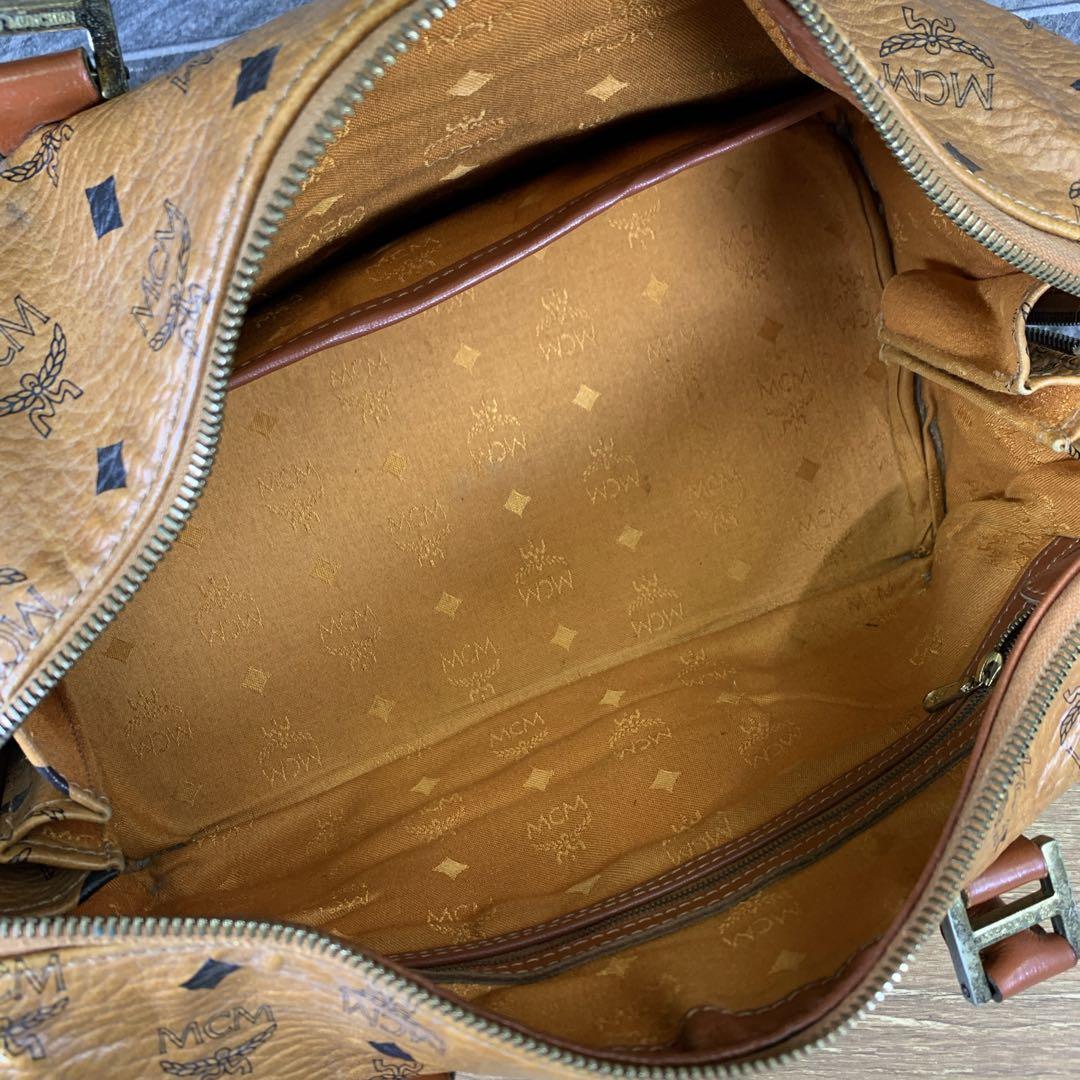 ヴィンテージ　MCM　A6631　レザー　ミニボストンバッグ　MUNCHEN