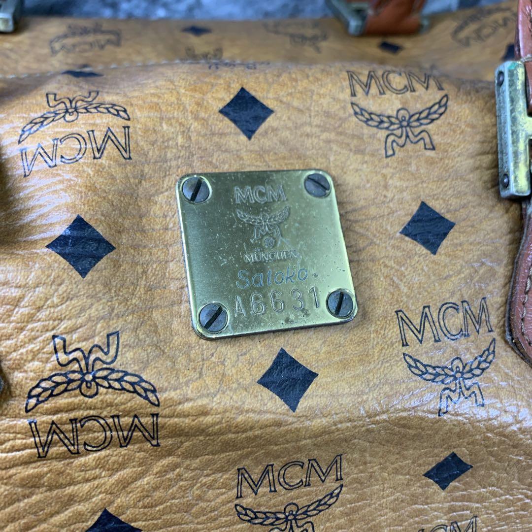 ヴィンテージ　MCM　A6631　レザー　ミニボストンバッグ　MUNCHEN