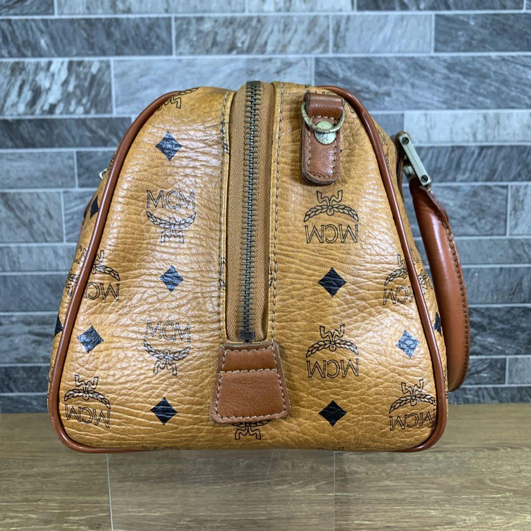 ヴィンテージ　MCM　A6631　レザー　ミニボストンバッグ　MUNCHEN