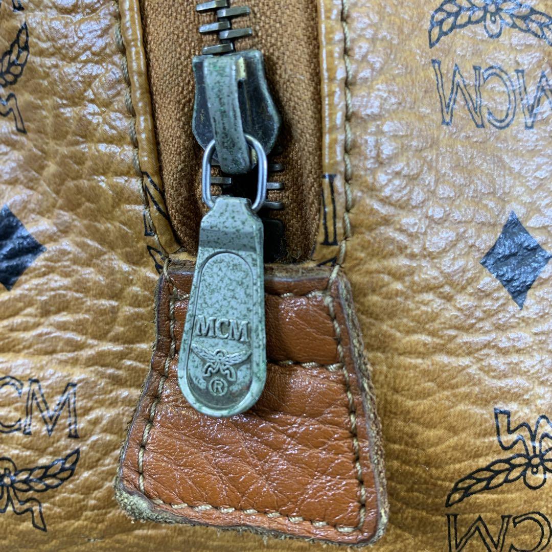 ヴィンテージ　MCM　A6631　レザー　ミニボストンバッグ　MUNCHEN