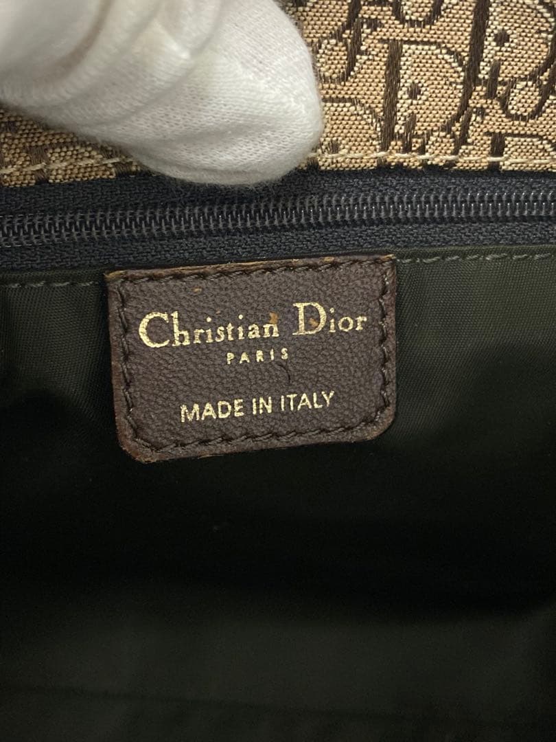 Christian Dior トロッター トートバッグ ブラウン キャンバス◇