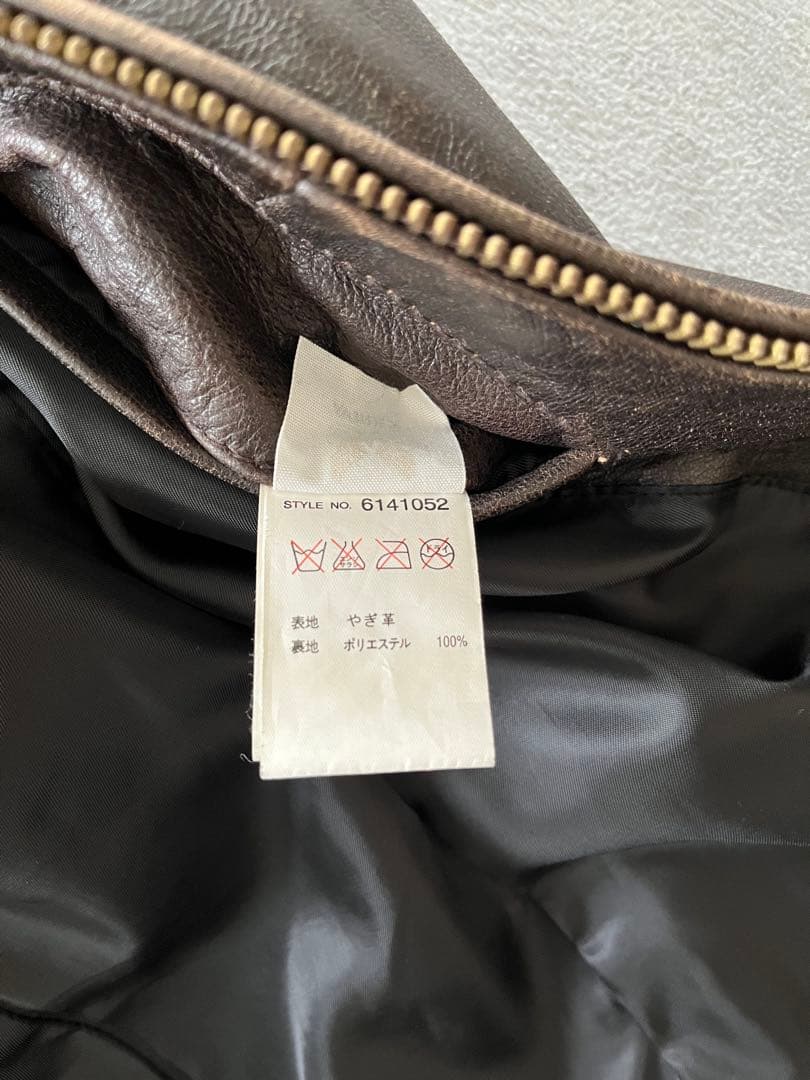 AVIREX ダークブラウン　シングルライダース