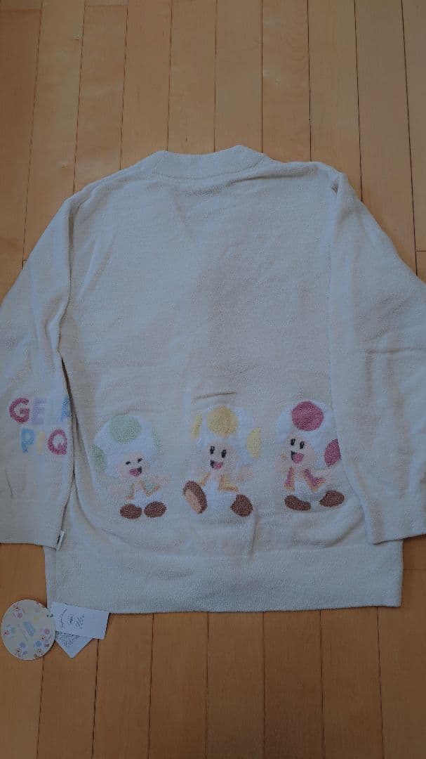 gelatopique コラボ マリオ キノピオ　ジャガードカーディガン