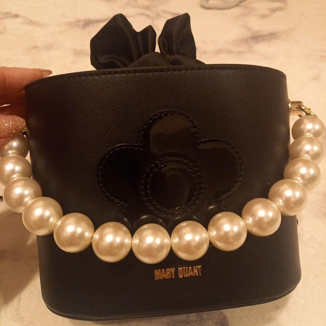 MARY QUANT パールハンドル パーティーバッグ
