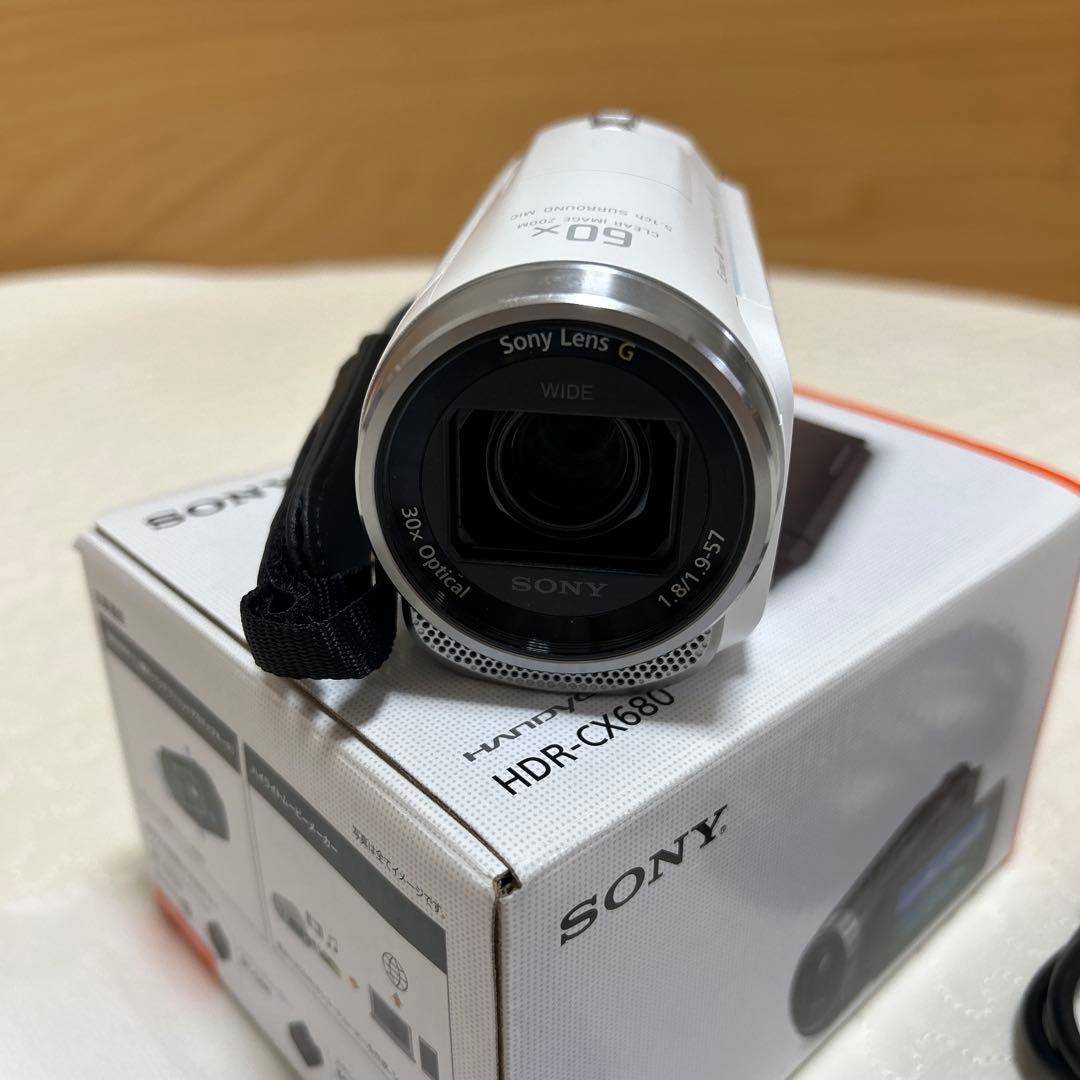 SONY ビデオカメラ HDR-CX680 ホワイト