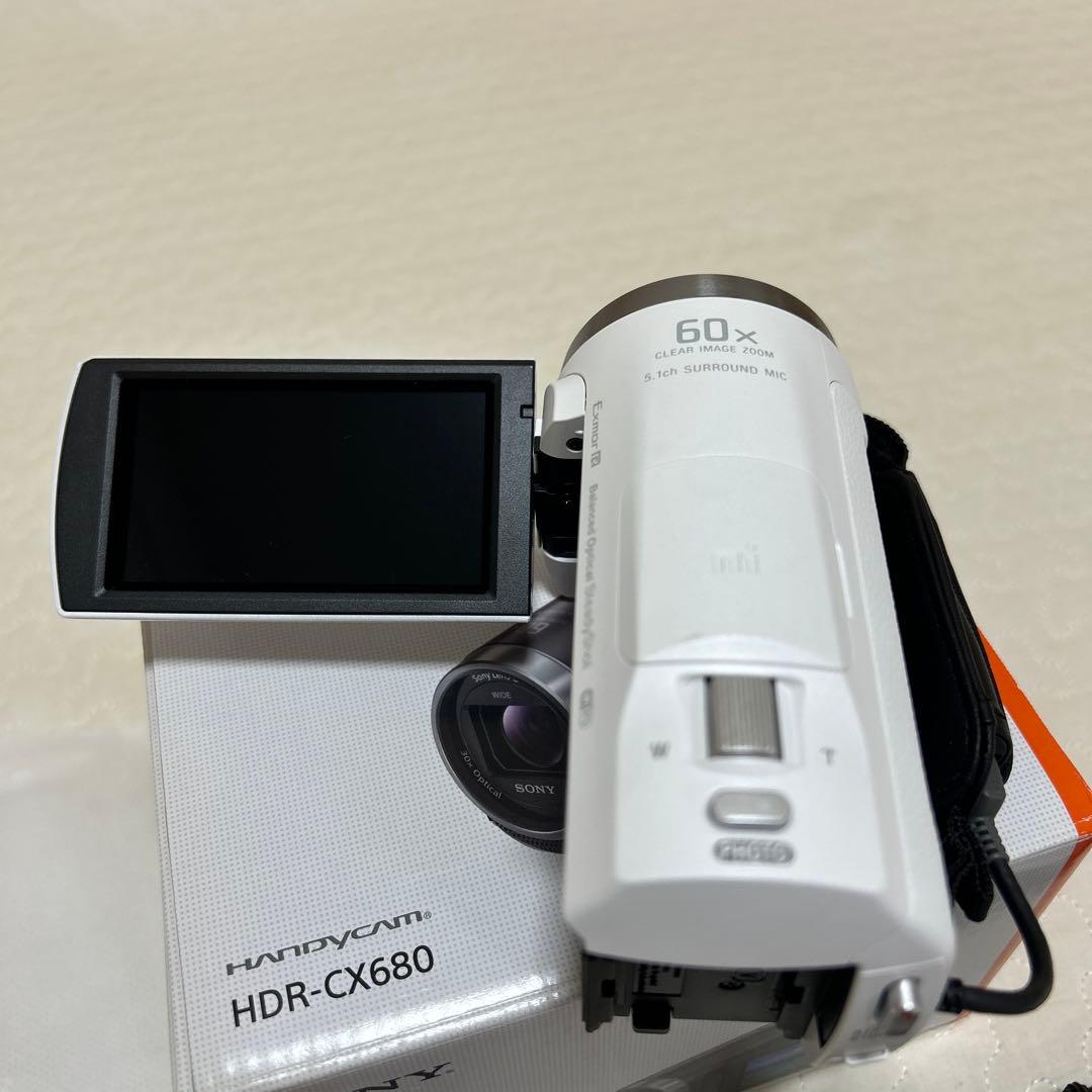 SONY ビデオカメラ HDR-CX680 ホワイト