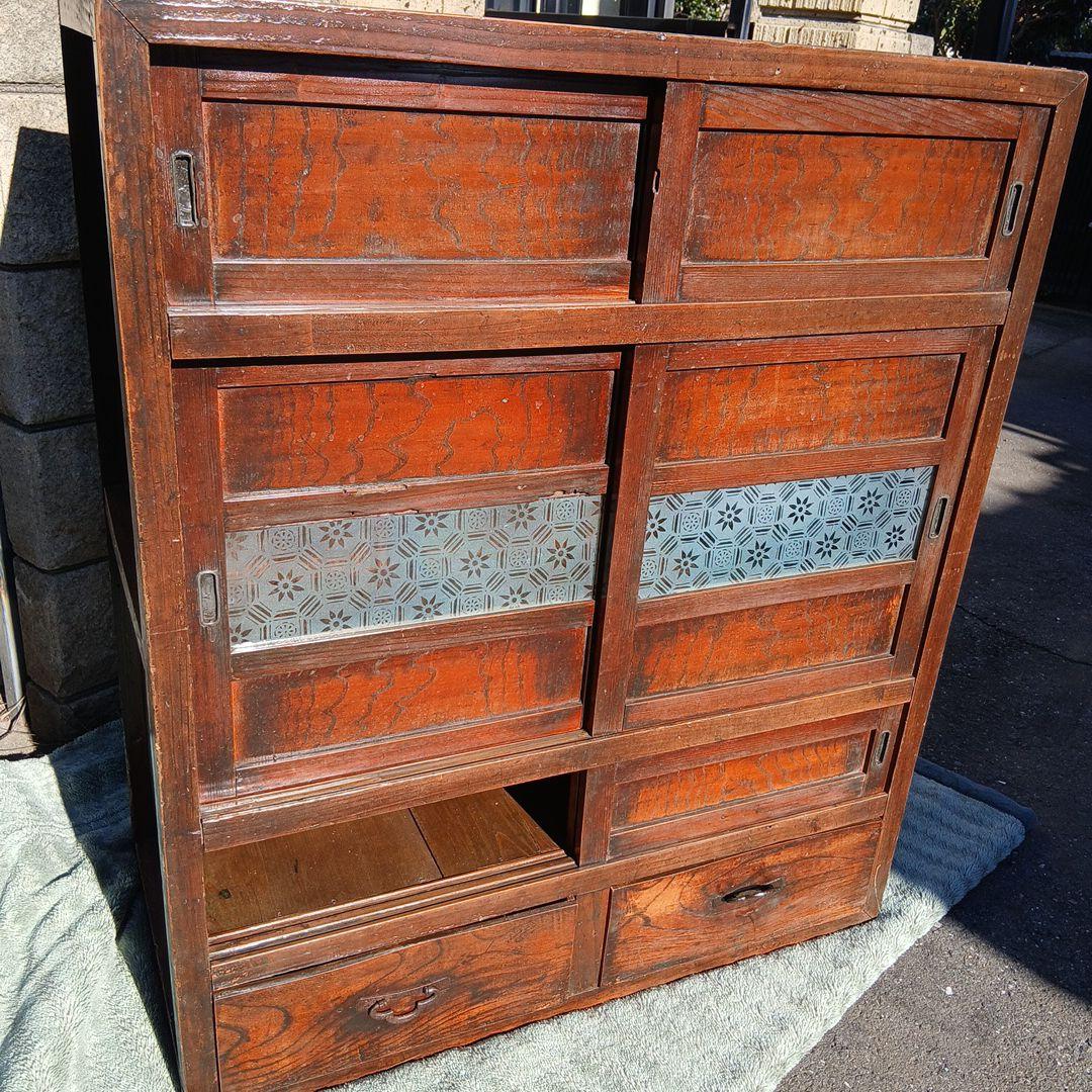 ☆昭和レトロ大正ロマン 小型茶タンス☆古民家 古家具 当時物