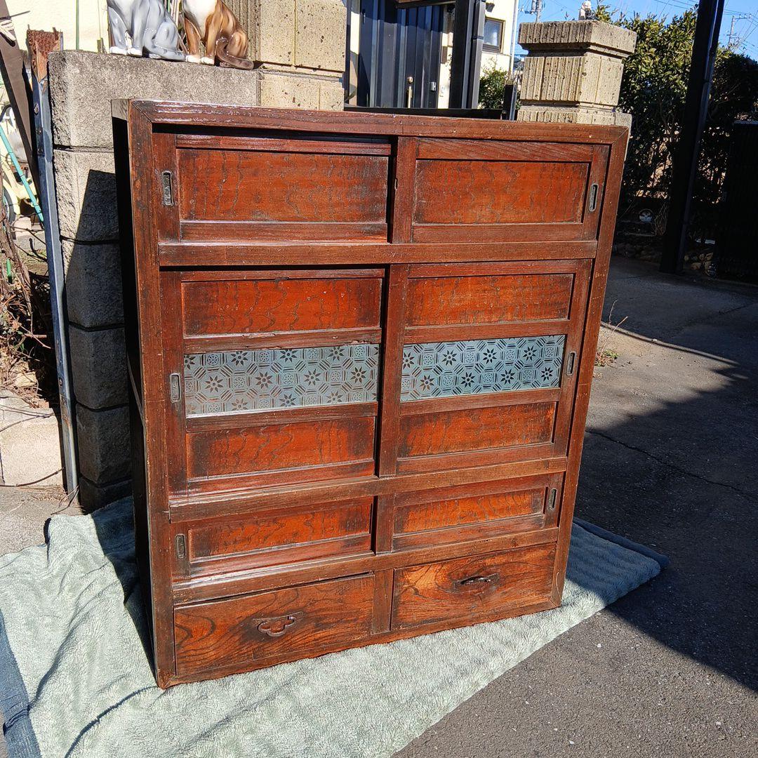 ☆昭和レトロ大正ロマン 小型茶タンス☆古民家 古家具 当時物