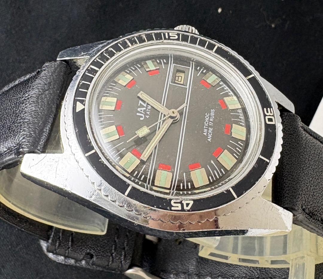 788/稼働 70年代 フランス JAZ ダイバー スタイル 手巻き メンズ