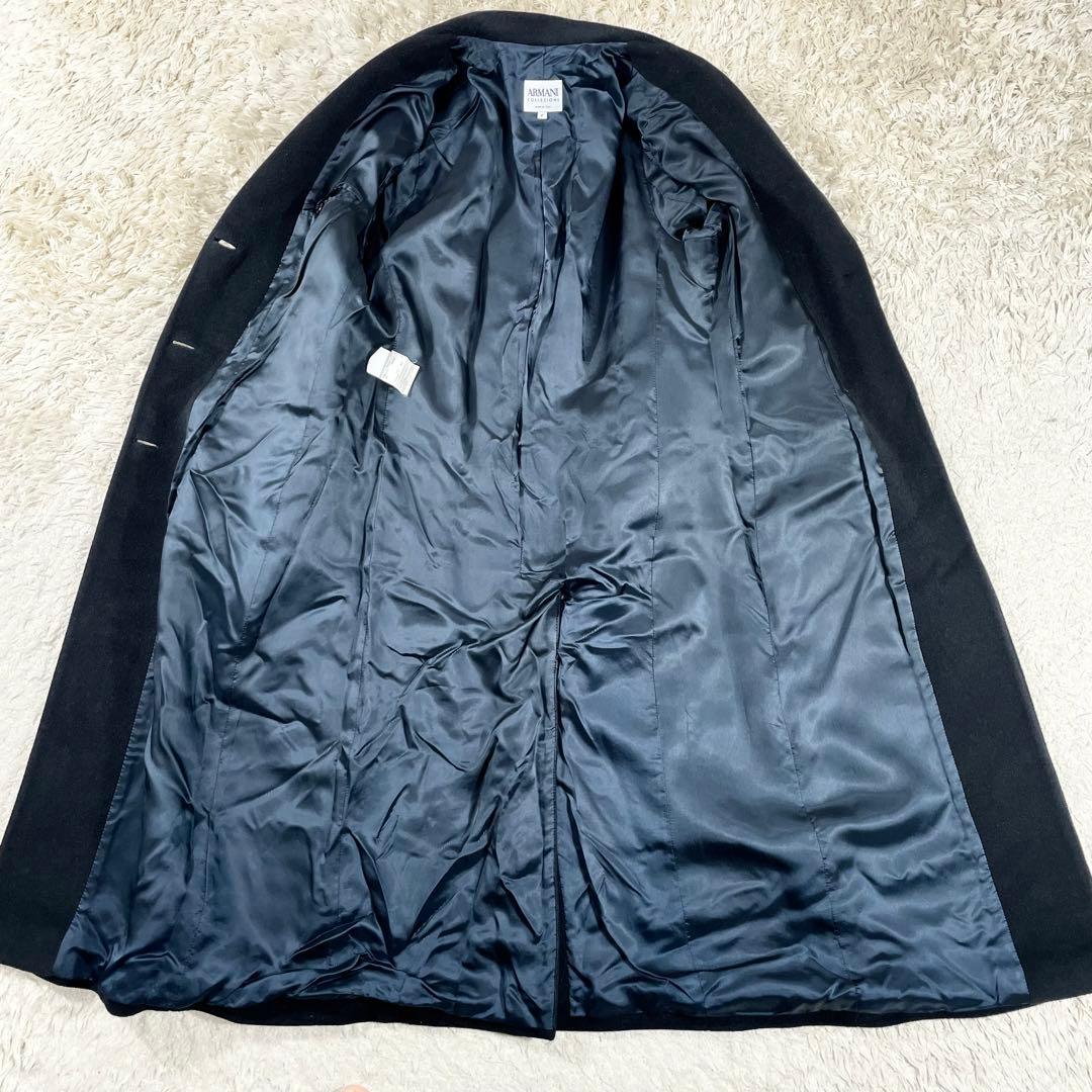 ✨美品 アルマーニ チェスターコート マキシ丈 カシミヤ アンゴラ 希少XL