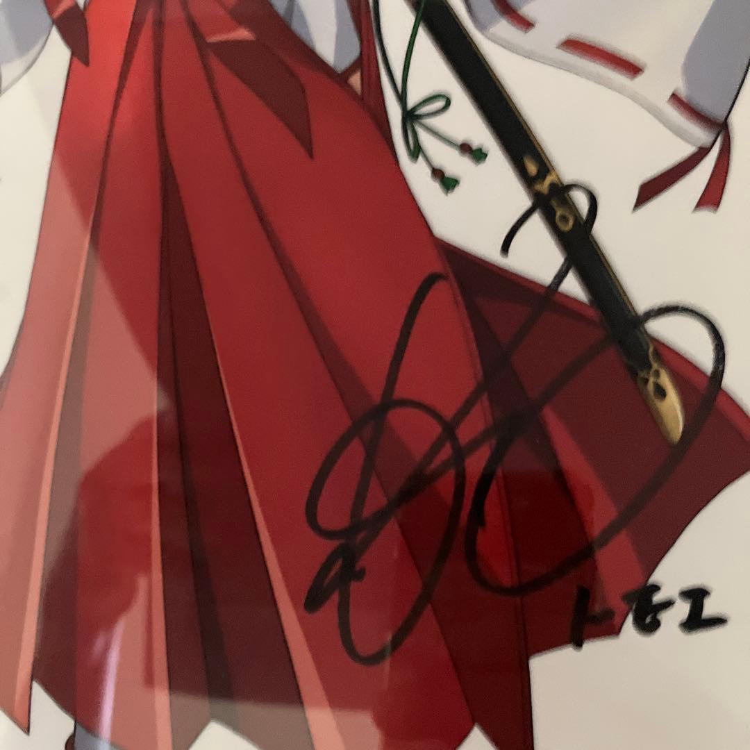 複製原画クイーンズブレイド トモエ 能登麻美子直筆サイン入り