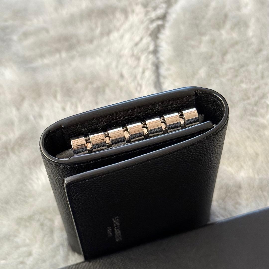 ⭐️新品未使用⭐️　サンローラン　キーケース　6連　ロゴ刻印　ユニセックス　レザー