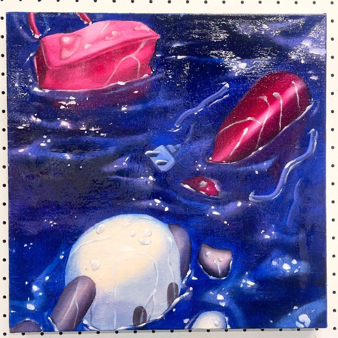 「溺れる」 油画 油絵 油彩画 S6号