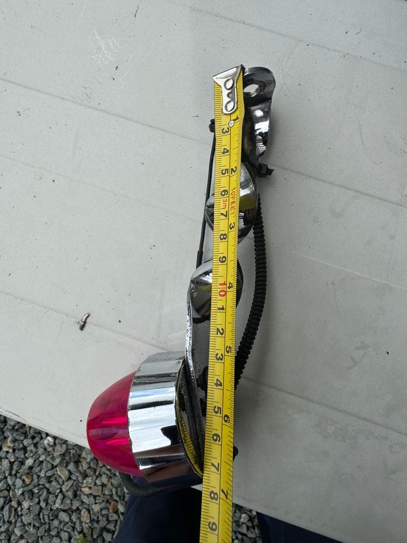 h*e様 Kawasaki Z400FX用　水野板金工業所 メッキ製　蛍付きツイ