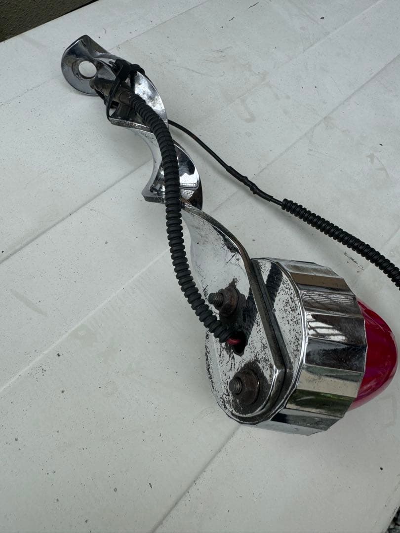 h*e様 Kawasaki Z400FX用　水野板金工業所 メッキ製　蛍付きツイ