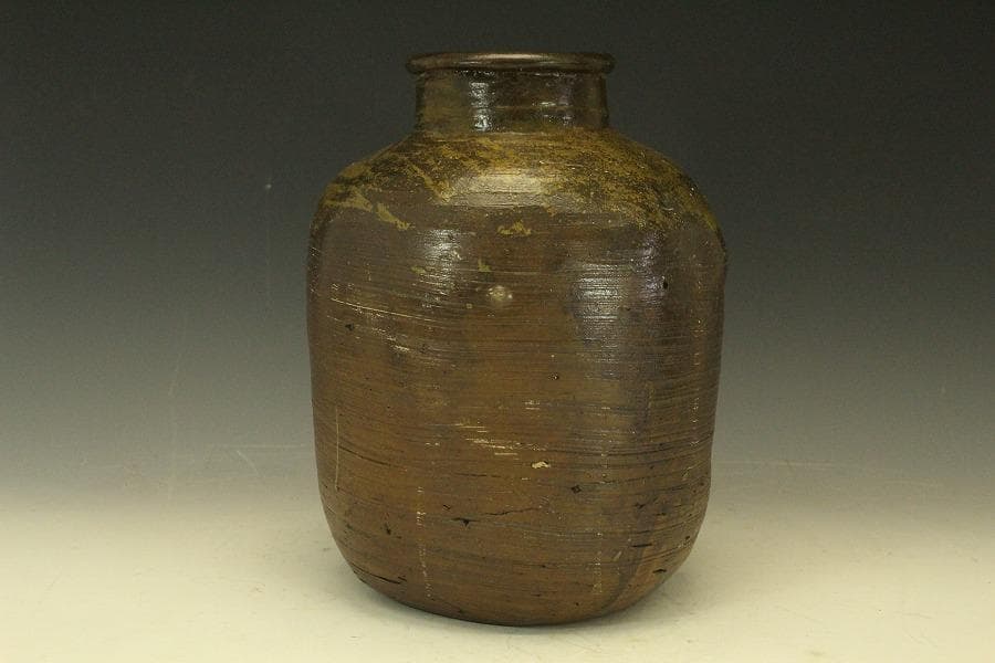 古 祖母懐 壷 高29cm 在銘(LC585)