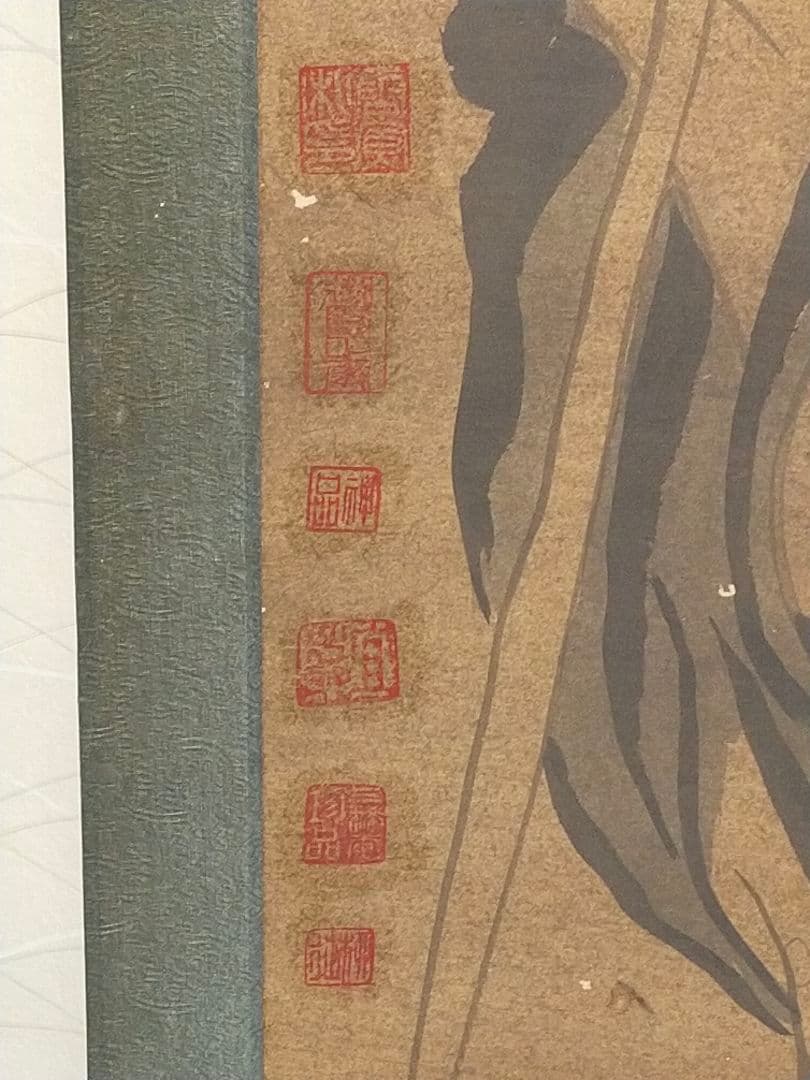 ♥とても古い　掛軸　中国　人物画　掛け軸　骨董　古玩　レトロ