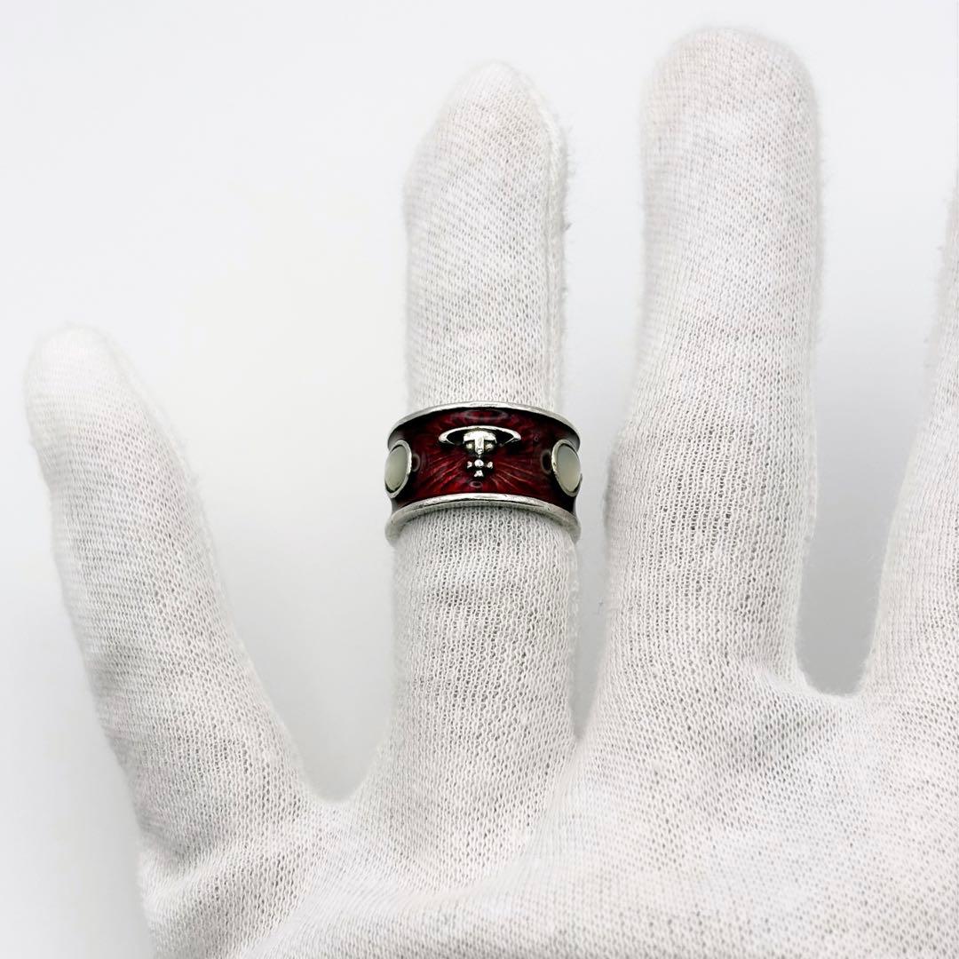 ヴィヴィアンウエストウッド キングリング レッド×シルバー S 廃盤 復刻版