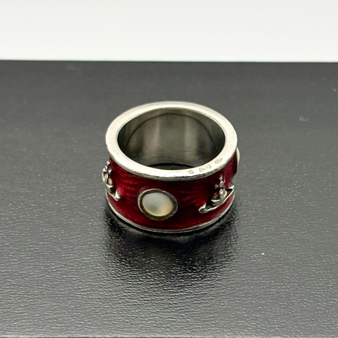 ヴィヴィアンウエストウッド キングリング レッド×シルバー S 廃盤 復刻版