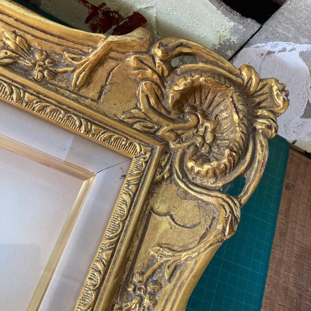 F10号 油彩額縁 ゴールドフレーム アートフレーム 金色 ガラス