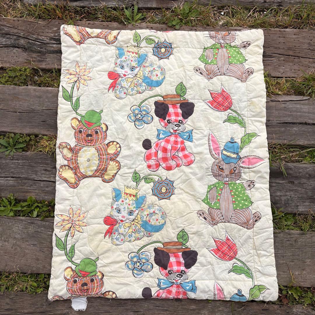 専用【1960s USA vintage】ベビーキルト ブランケット