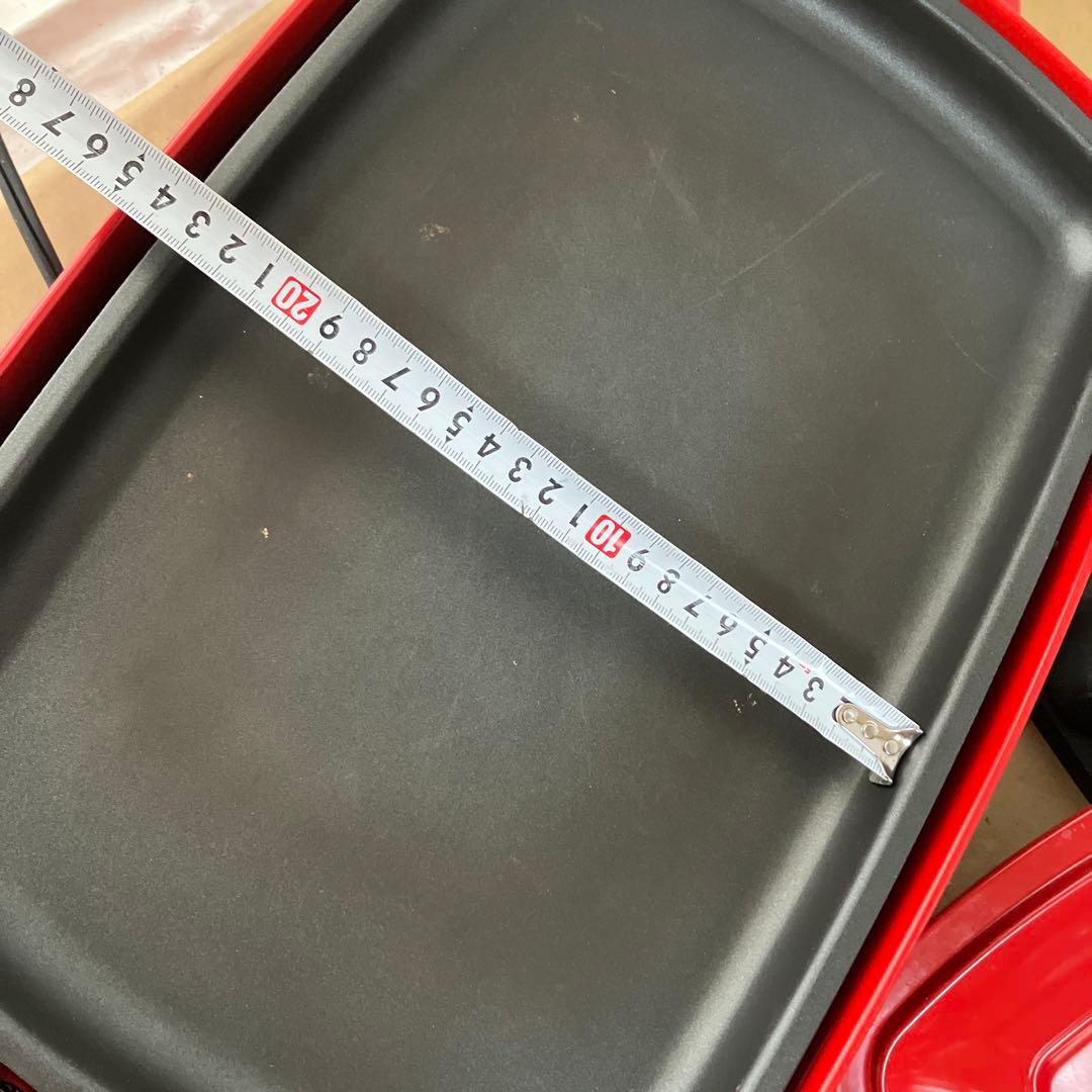 ブルーノ　グランデ　赤 ホットプレート プレート付き　BOE026