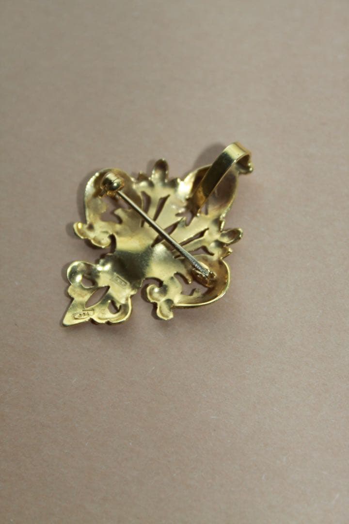 18k 750 ブローチ　ネックレストップ