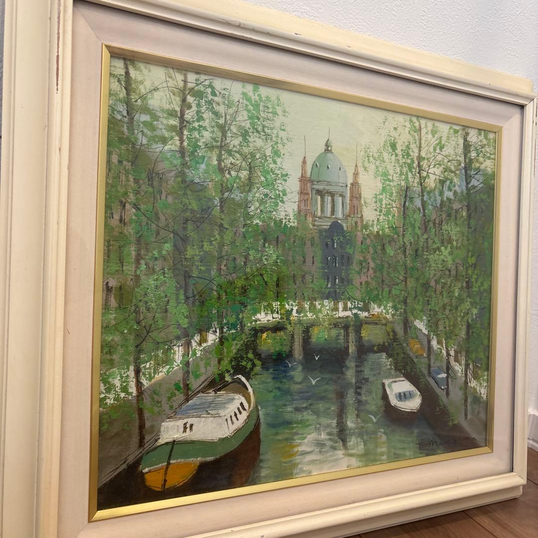 油彩画 前島俊雄　F6号　サイン付き