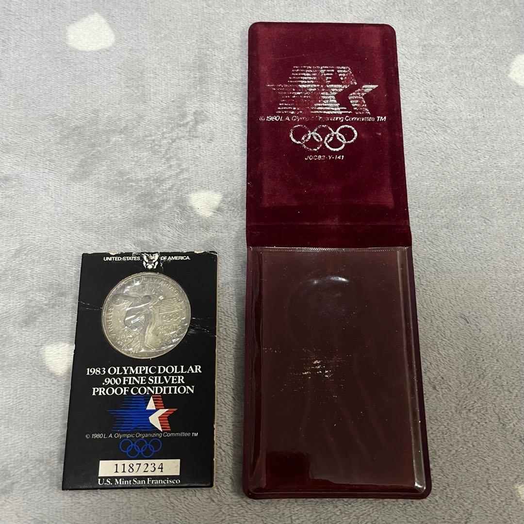 ヴィンテージ　1983 LA ロサンゼルスオリンピック 記念銀貨　メダル
