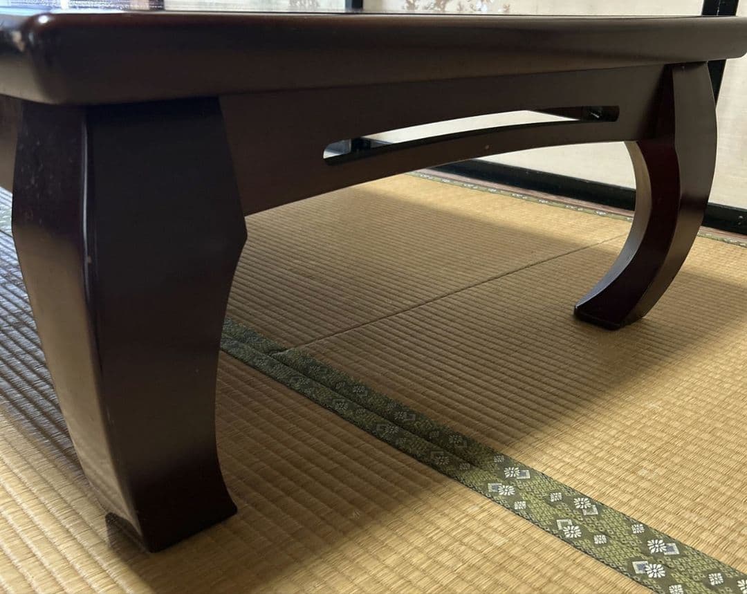 木製ダークブラウン座卓　和風テーブル