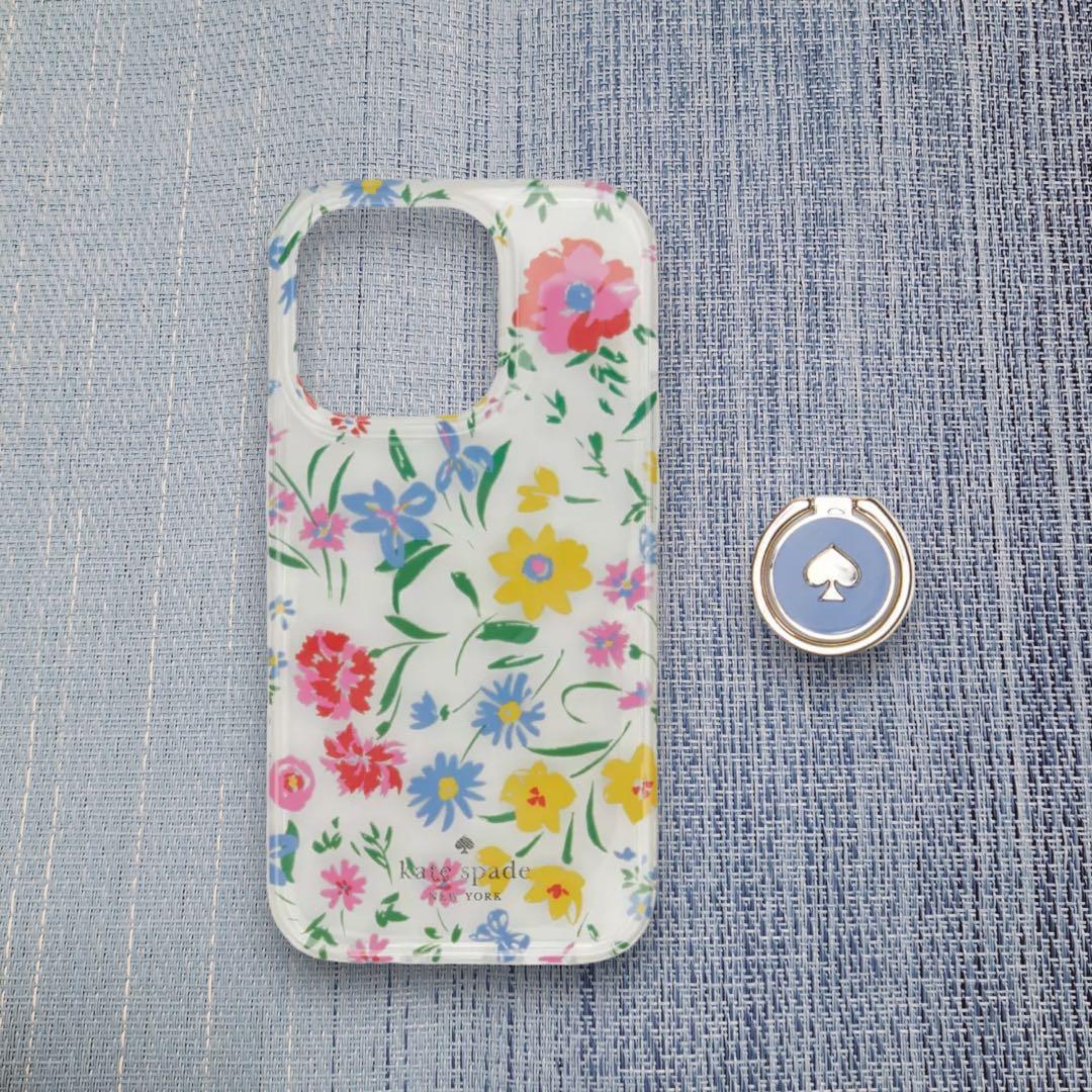 ☆限定品☆ KATE SPADE iPhone14Proケース クリームマルチ