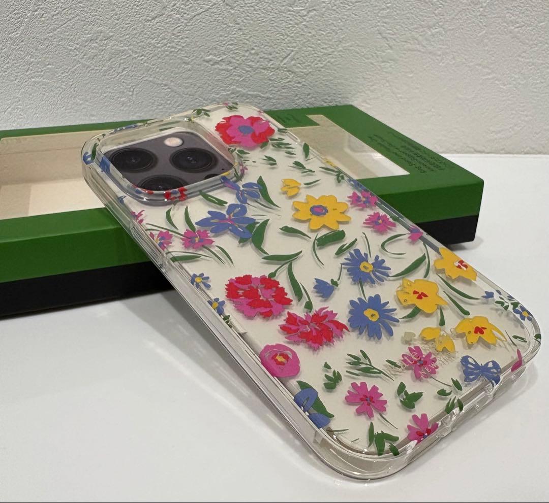 ☆限定品☆ KATE SPADE iPhone14Proケース クリームマルチ