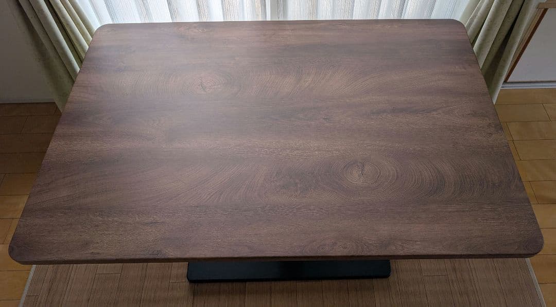 昇降式こたつテーブル　120cm×80cm　布団無しで使える　昇降式テーブル