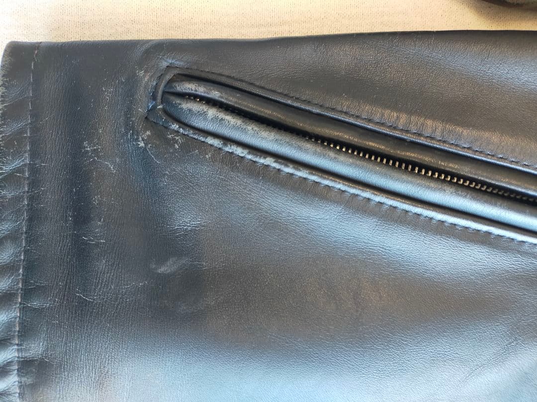 さみだれ★SCHOTT 本革 ジャケット(ボアなし、使用感かなりあり)