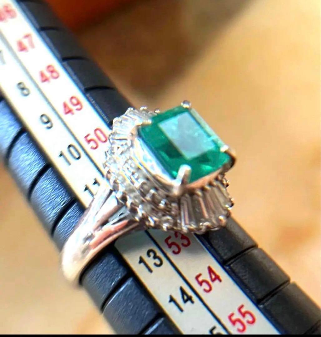 1.67ct エメラルド プラチナ　Pt900 12号　指輪【検索GSTV】