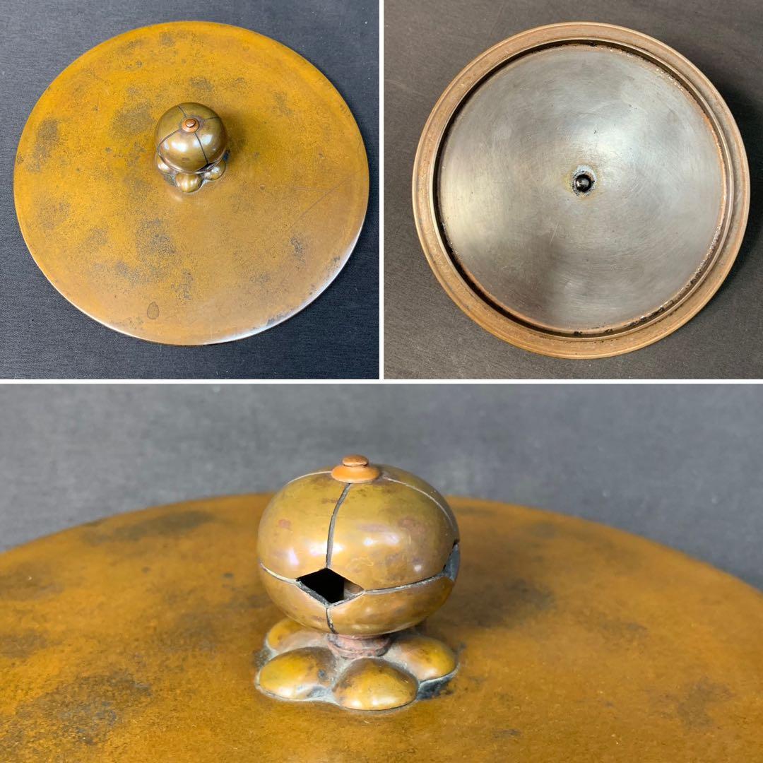 E494 送料無料　霰真形釜　了三　在銘　茶釜　茶道具　茶室　茶道　釜鐶　共箱