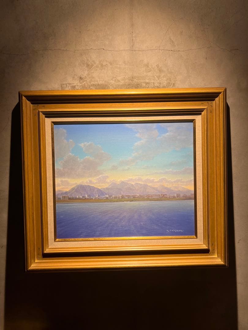 他の方発送×　鬼沢泰治　肉筆油彩画　直筆サインあり