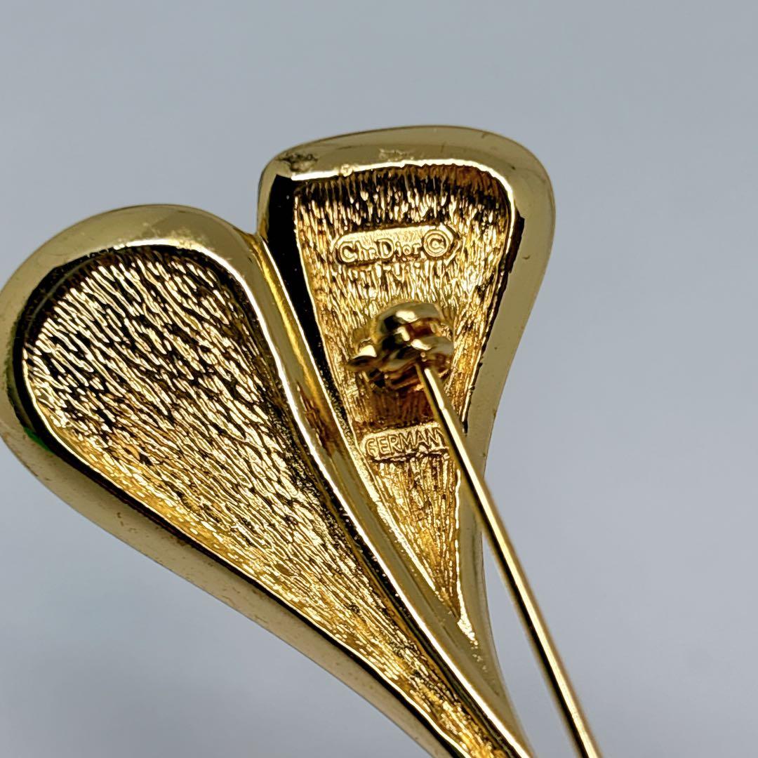 Dior ディオール ゴールド ラインストーン ヴィンテージ ブローチ