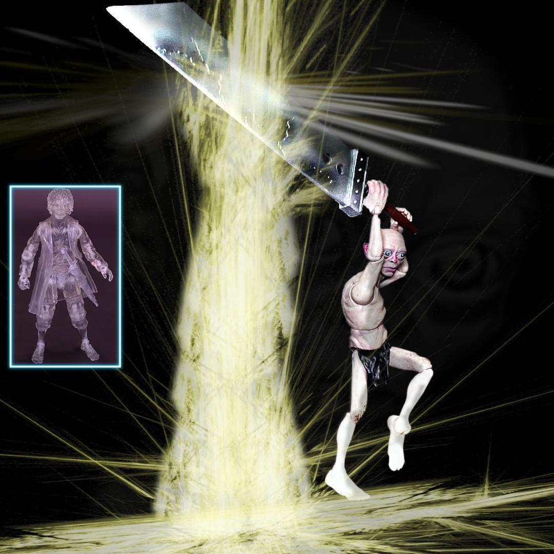 新品未開封 限定版『ゴラム＆透明フロド』ロードオブザリング アクションフィギュア