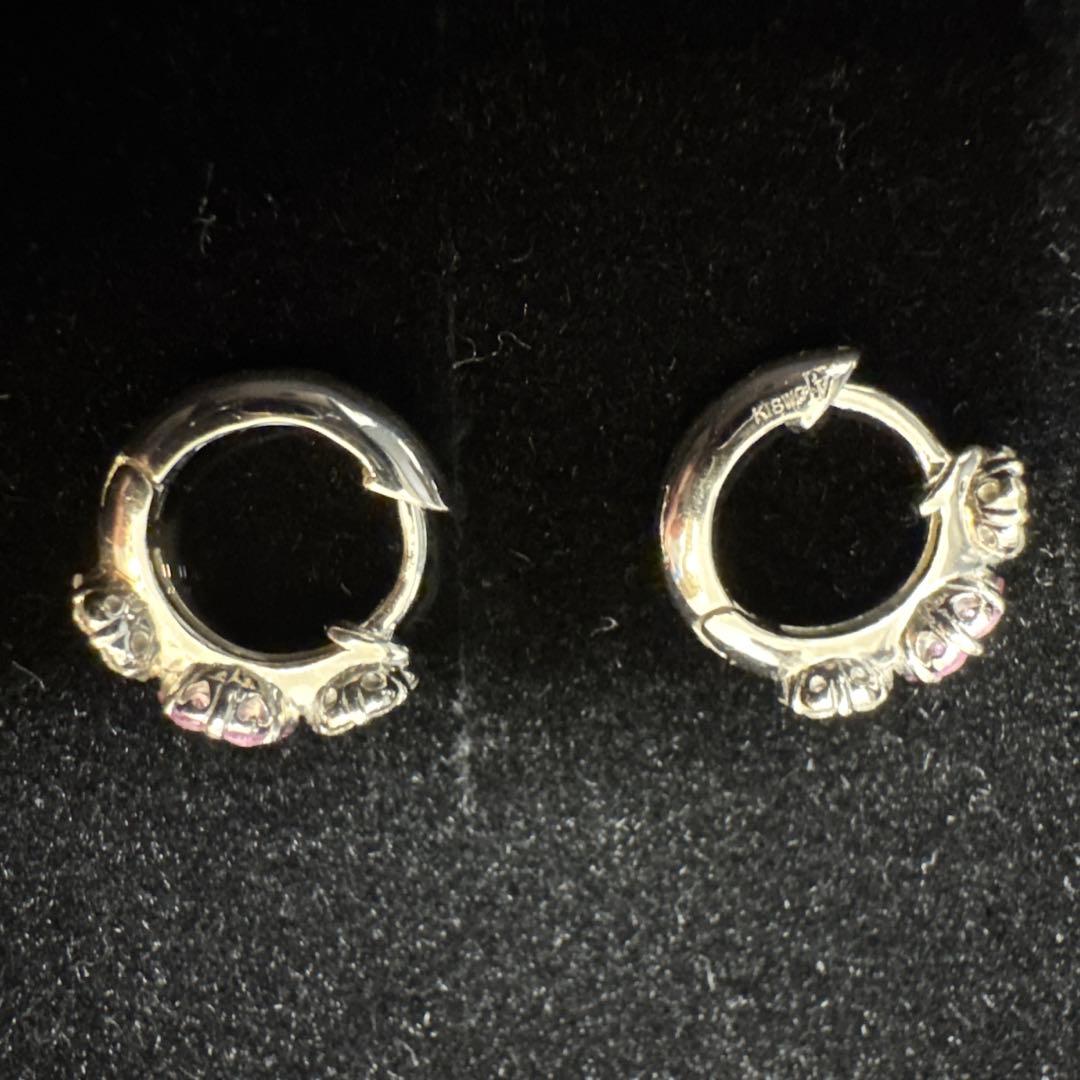 ポンテヴェキオ　フラワー　フープピアス　K18WG