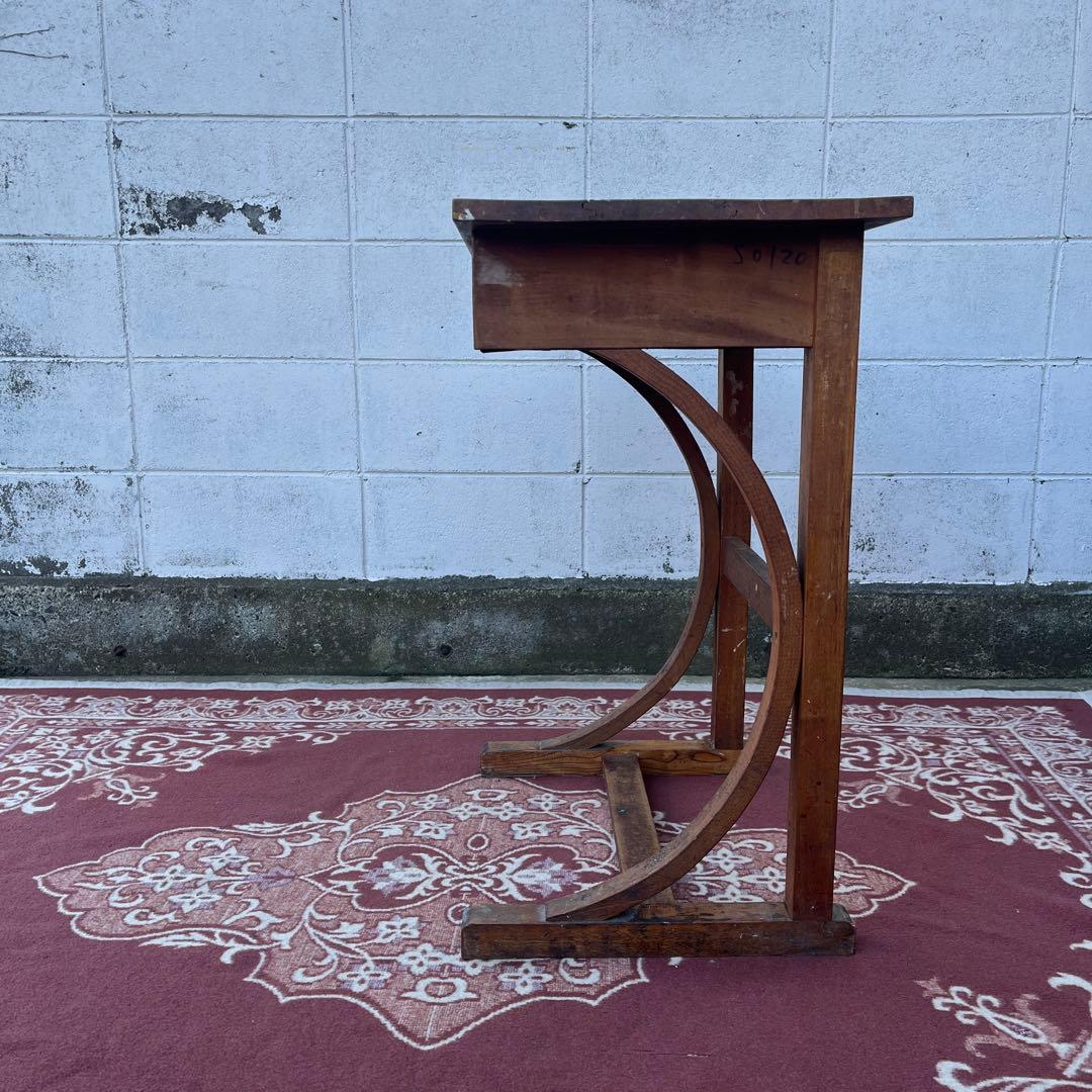 古家具アンティーク品◾️昔の古い木製机 サイドテーブル ディスプレイ台