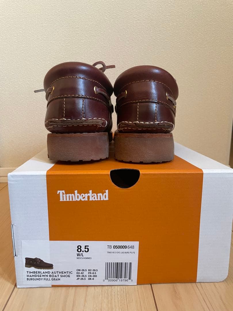 Timberland デッキシューズ 3eye クラシック バーガンディ26.5