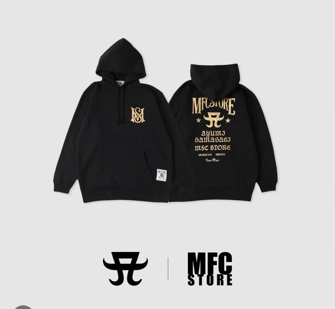 浜崎あゆみ　mfc store コラボパーカー　Mサイズ ブラック ゴールド