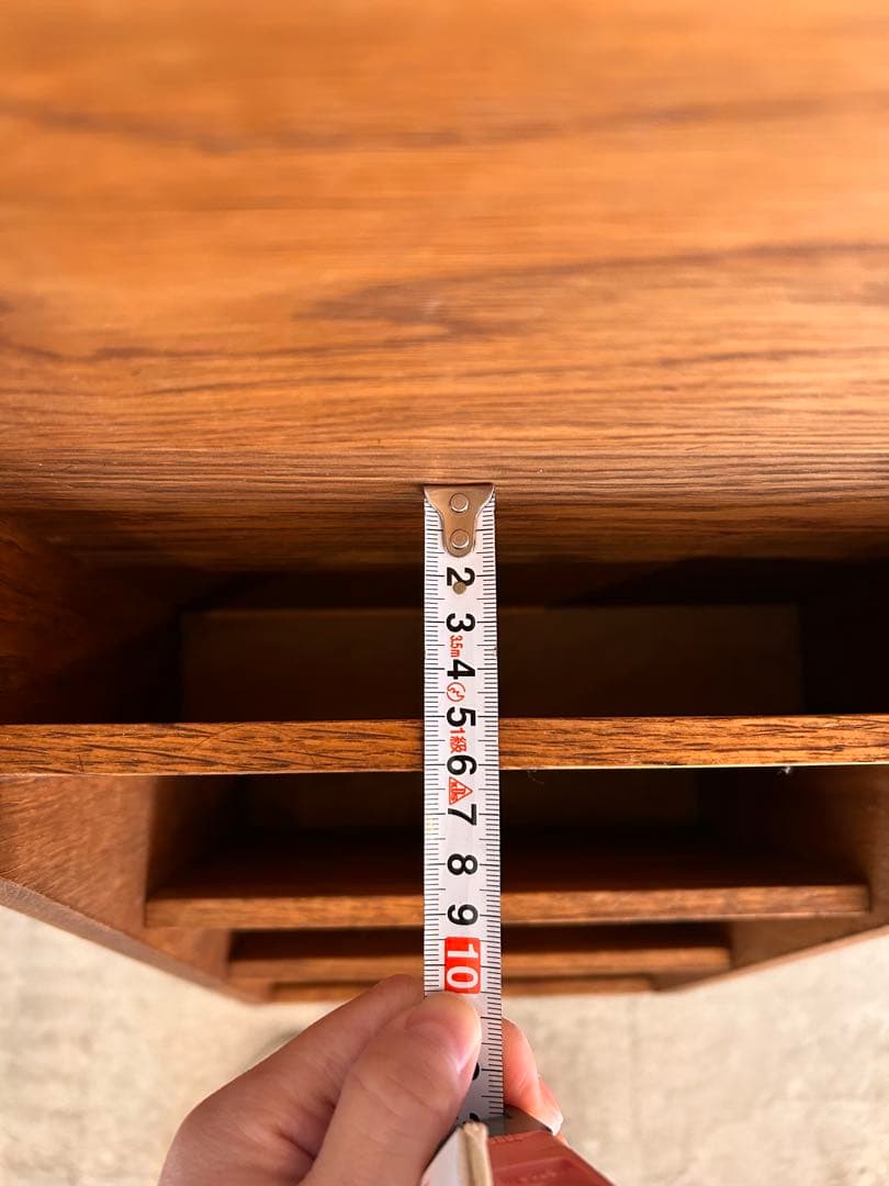 上質オーク材マガジンラック木製4段ブックシェルフ''インダストリー系