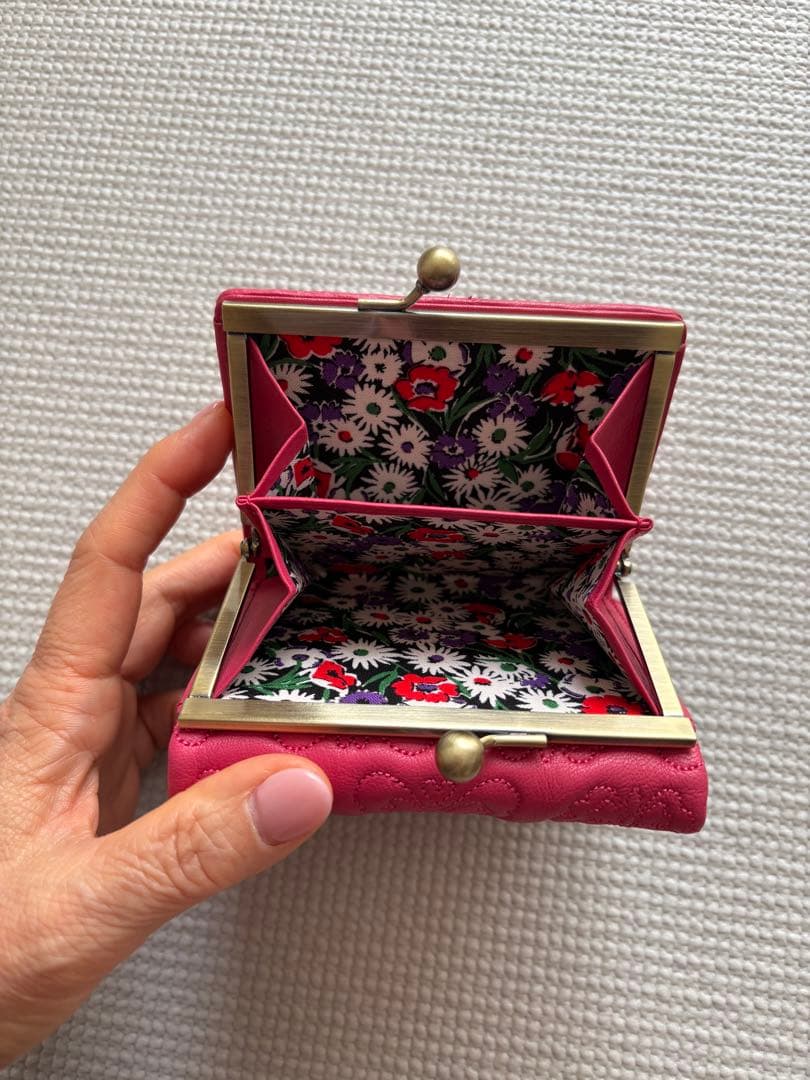 アナスイ　バタフライ三つ折り財布　ピンク